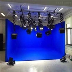 河南演播室灯光设计 演播厅装修改造蓝箱设计