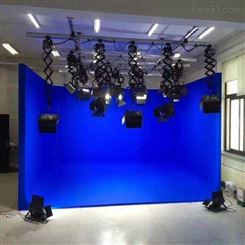 河南演播室灯光设计 演播厅装修改造蓝箱设计