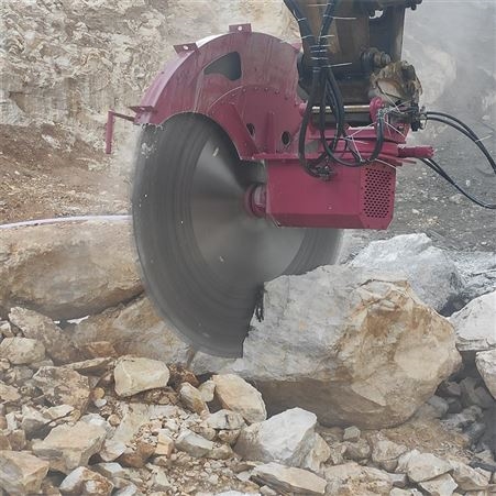 人防工程河道扩建切割掘  石头硬打不动挖改岩石锯