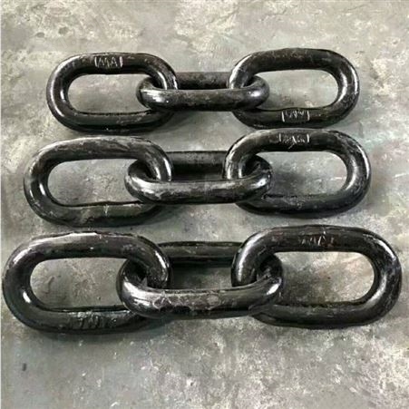 矿用刮板输送机三环链 矿车配件开口式连接环 一体锻打圆环链
