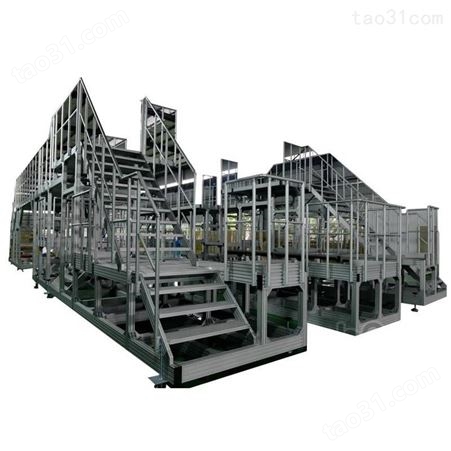 铝型材移动平台梯 移动工业踏步凳 机床垫高防滑踏台定制