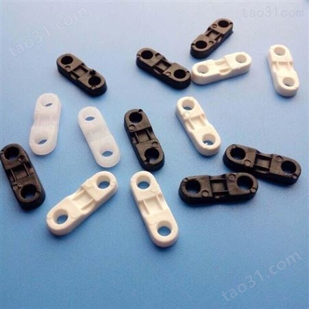 龙三厂家供应一字型塑胶压线扣 平面圆角压线板 孔距14.5压线码
